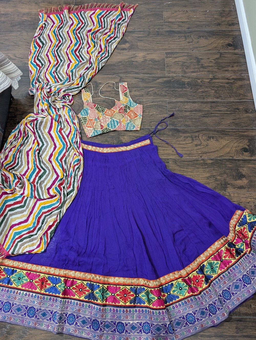 Beautiful Multicolored Indian Lehenga Choli